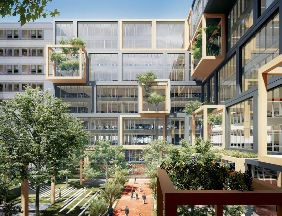 Centerpoint Budapest - Gardens and natural light create a new working environment where people and quality of life are at the centre.